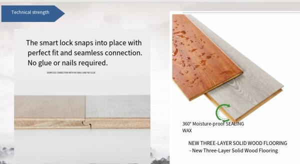Hi-Q Strong Wear Resistance New Three-Layer Solid Wood Flooring for Flooring Decoration