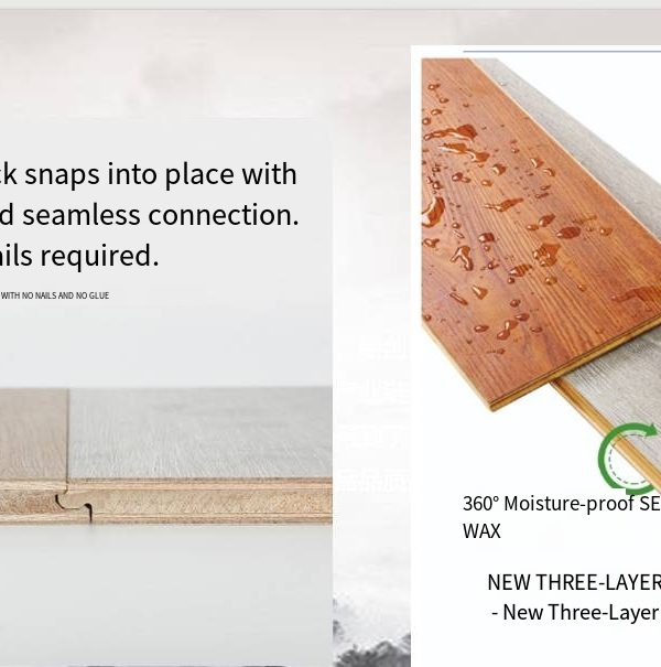 Hi-Q Strong Wear Resistance New Three-Layer Solid Wood Flooring for Flooring Decoration