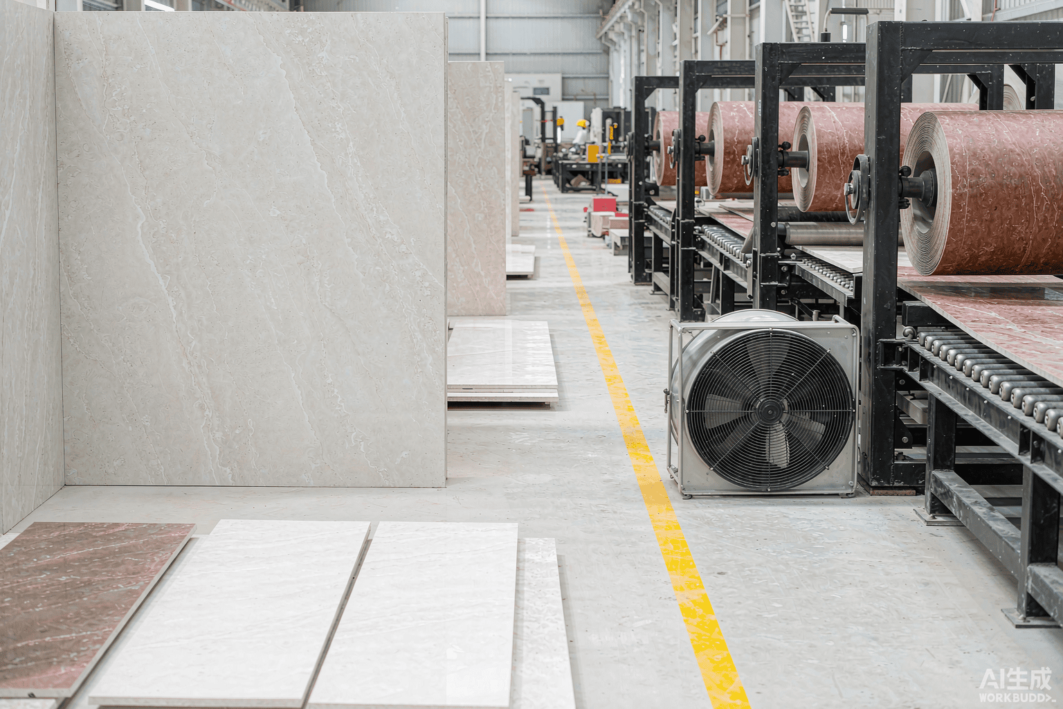 Flexible stone veneer production line